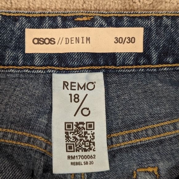 ASOS High Waisted Mom Jeans Size 30" Waist Medium Wash - Picture 3 of 10